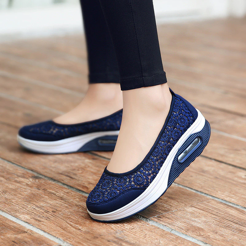 Women Vulcanized Shoes Breathable Hollow Out Summer Outdoor Casual