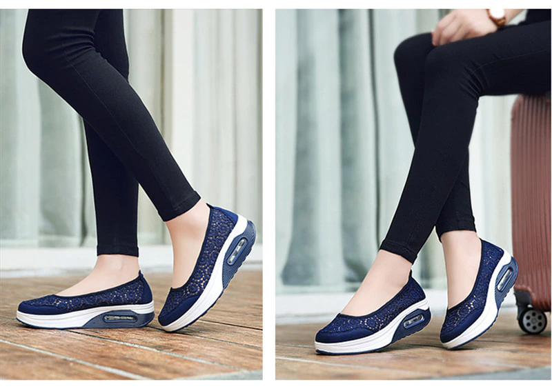 Women Vulcanized Shoes Breathable Hollow Out Summer Outdoor Casual