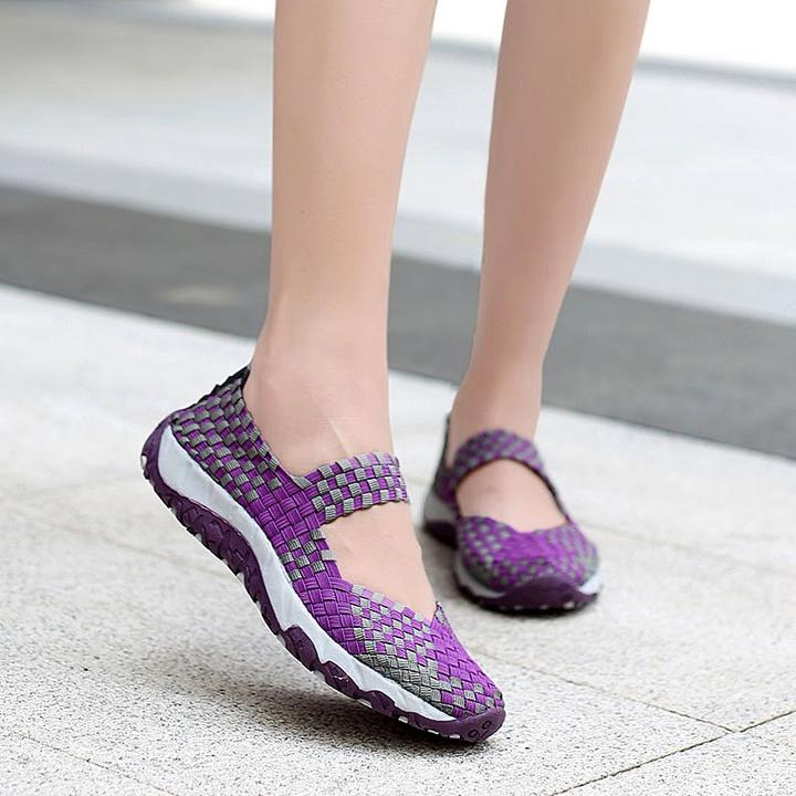 Stylish breathable slip-on casual flat loafers