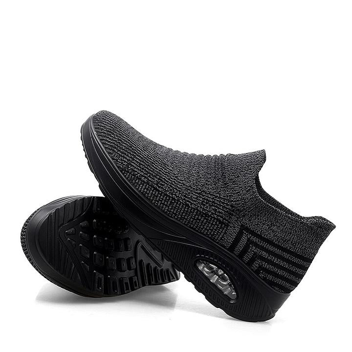 Elastic stretchable lightweight breathable leisure running shoes