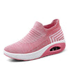 Elastic stretchable lightweight breathable leisure running shoes