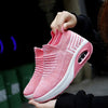 Elastic stretchable lightweight breathable leisure running shoes