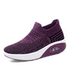 Elastic stretchable lightweight breathable leisure running shoes