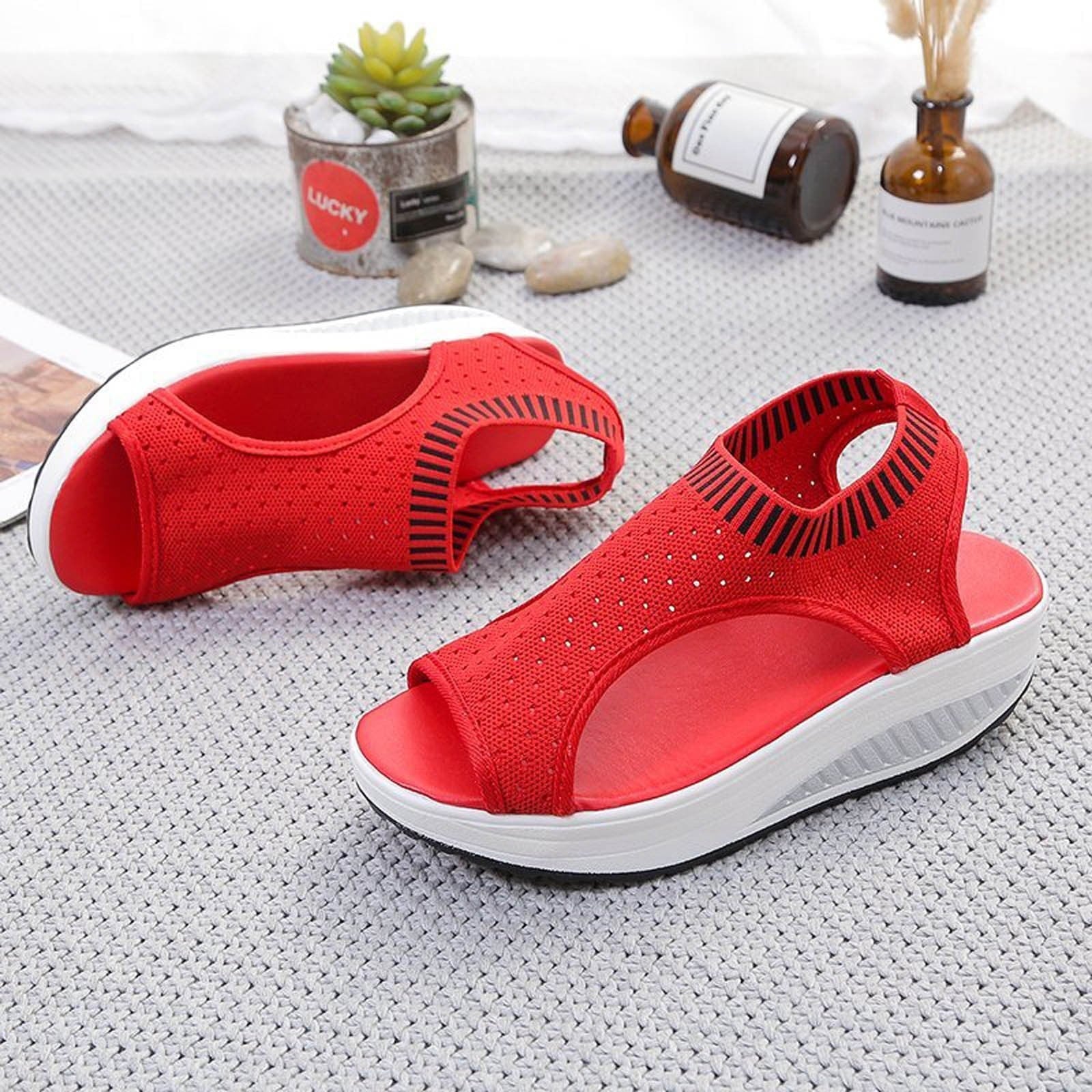 Women’s orthopedic platform sandals with breathable mesh upper and non-slip sole – summer comfort shoes 2025