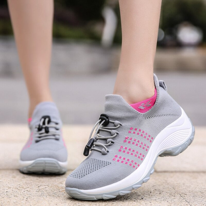 '-Lovely walk- Comfortable Woven Knit Sneakers