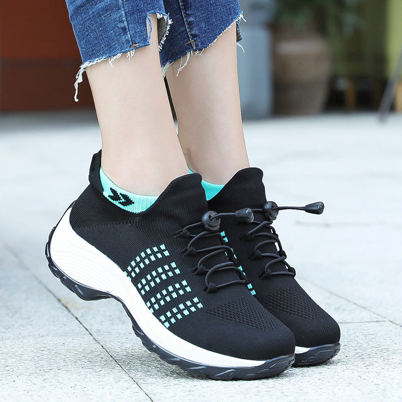 '-Lovely walk- Comfortable Woven Knit Sneakers