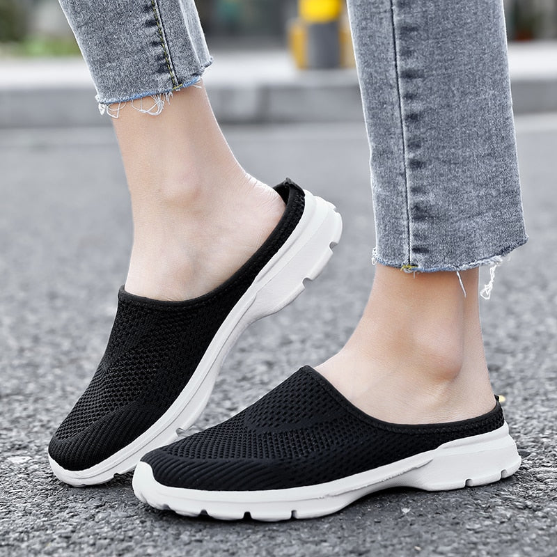 Half Shoes Summer Slip On Fashion Sneakers Casual Mesh Confortable