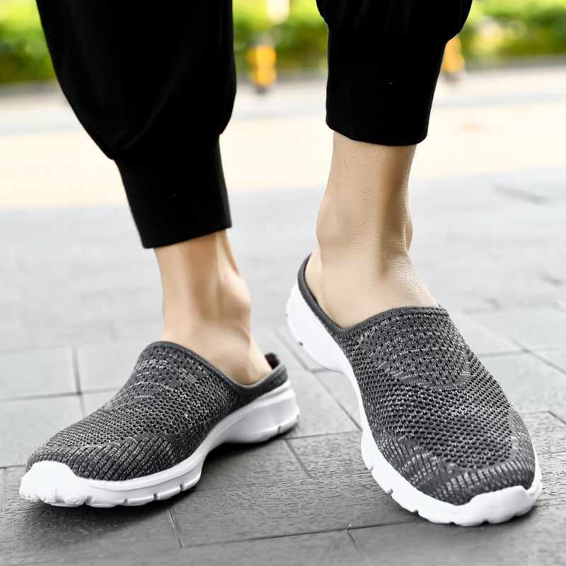 Half Shoes Summer Slip On Fashion Sneakers Casual Mesh Confortable