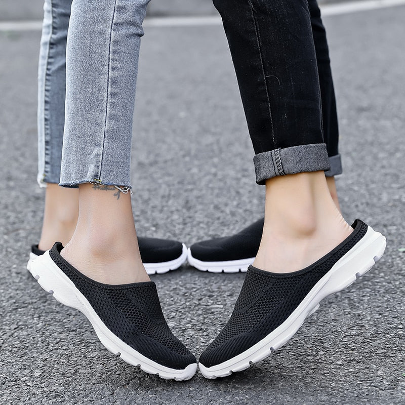 Half Shoes Summer Slip On Fashion Sneakers Casual Mesh Confortable