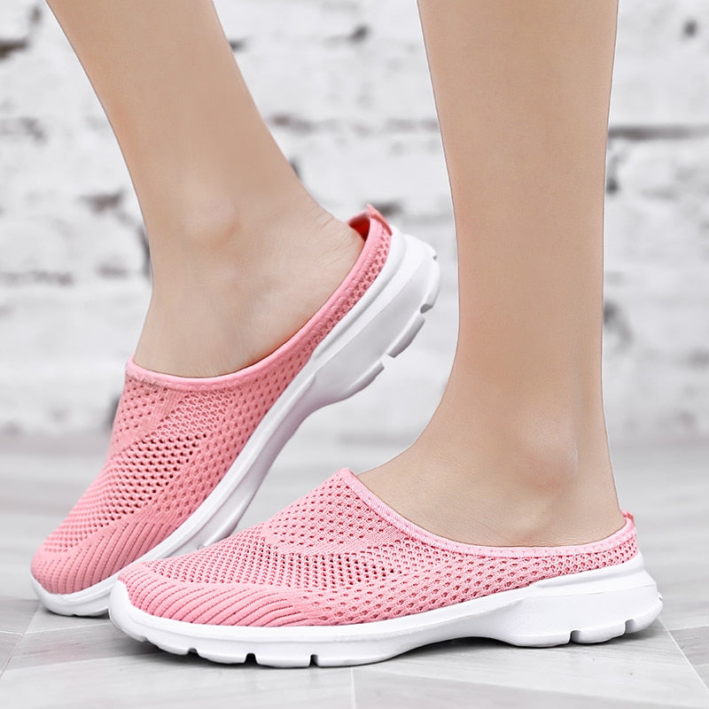 Half Shoes Summer Slip On Fashion Sneakers Casual Mesh Confortable