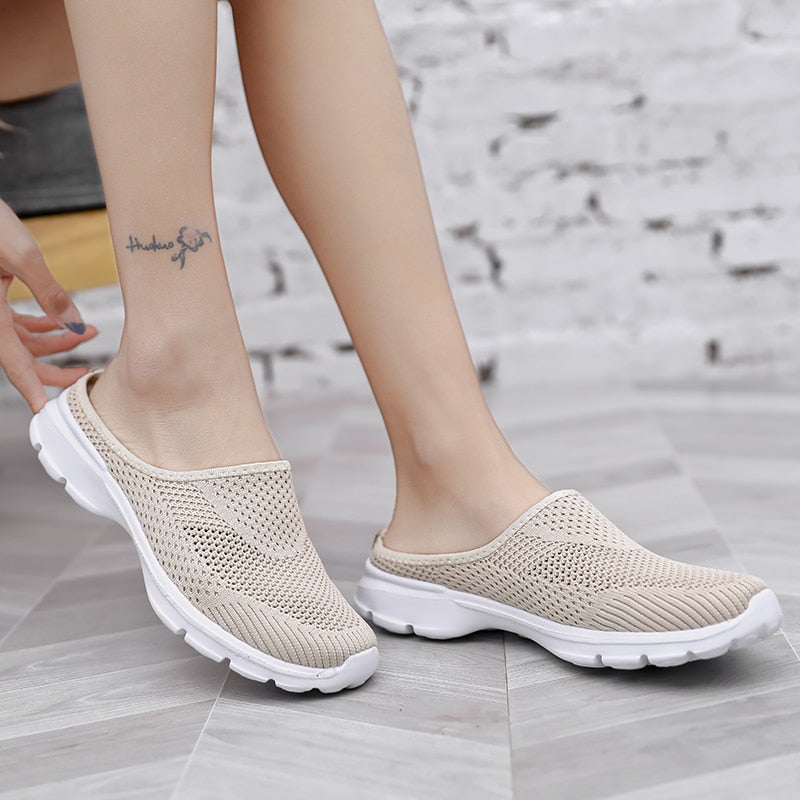 Half Shoes Summer Slip On Fashion Sneakers Casual Mesh Confortable