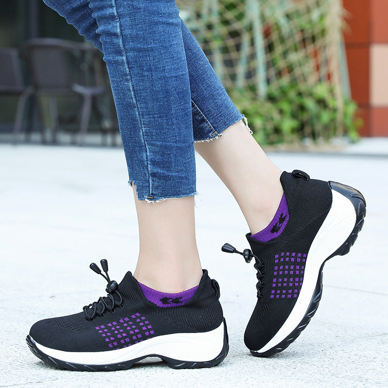 '-Lovely walk- Comfortable Woven Knit Sneakers