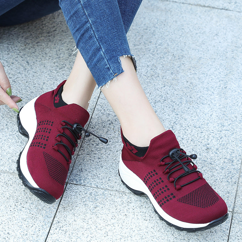 '-Lovely walk- Comfortable Woven Knit Sneakers