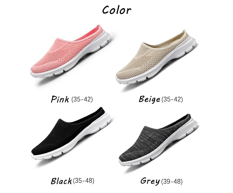 Half Shoes Summer Slip On Fashion Sneakers Casual Mesh Confortable