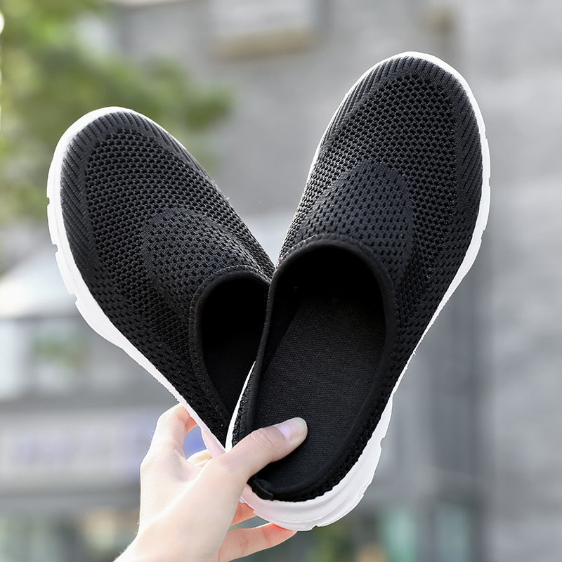 Half Shoes Summer Slip On Fashion Sneakers Casual Mesh Confortable