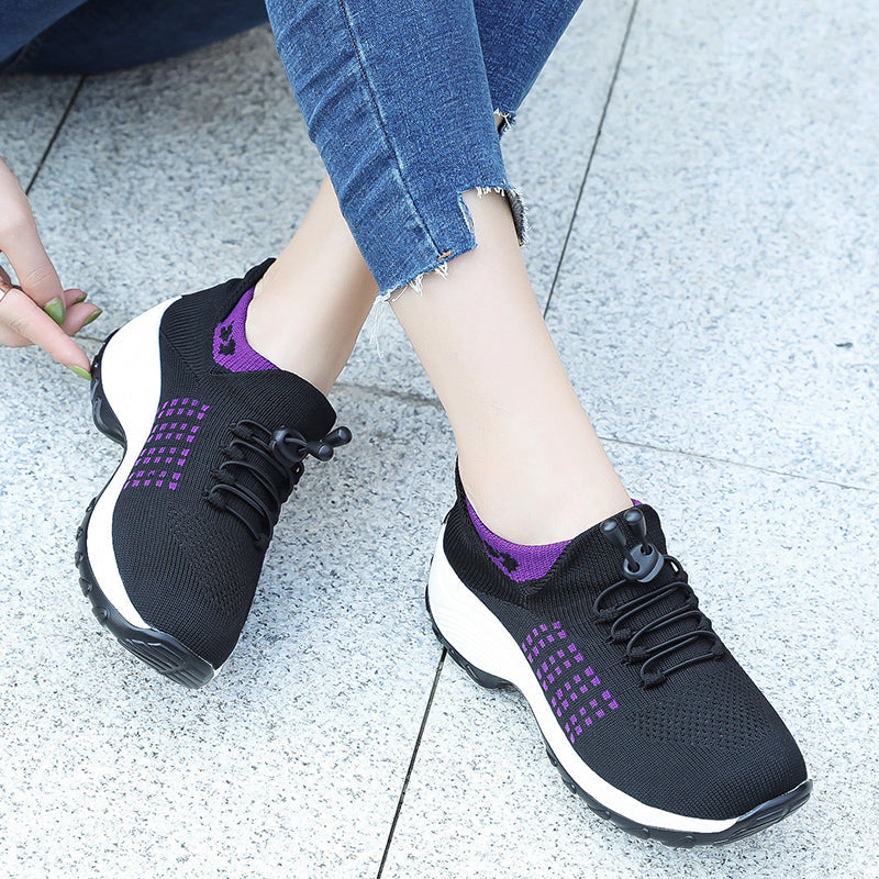 '-Lovely walk- Comfortable Woven Knit Sneakers