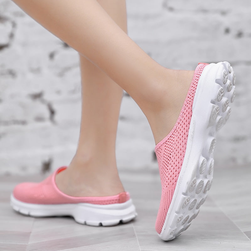 Half Shoes Summer Slip On Fashion Sneakers Casual Mesh Confortable