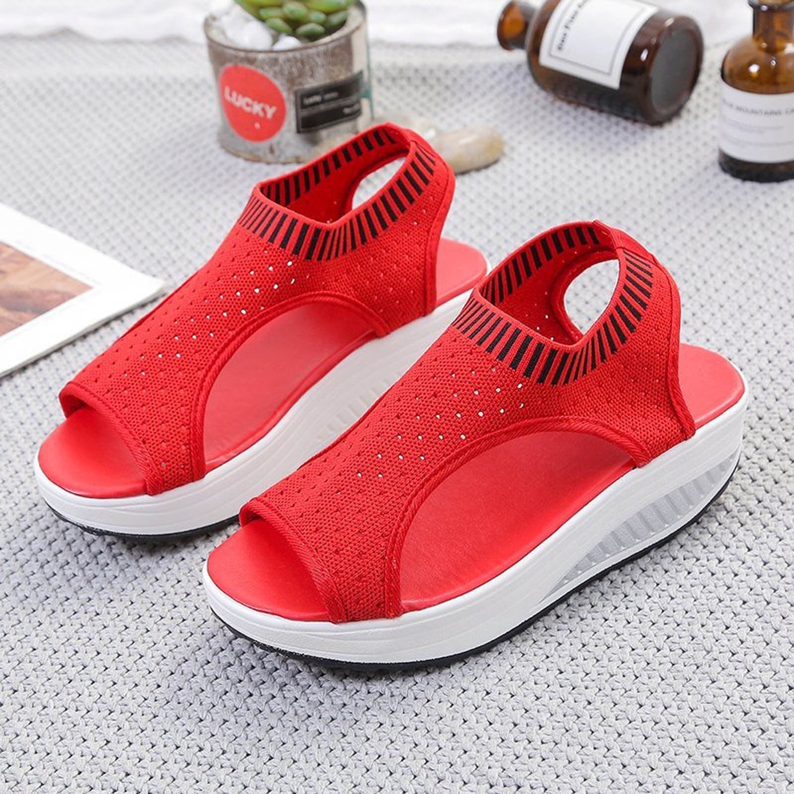 Women’s orthopedic platform sandals with breathable mesh upper and non-slip sole – summer comfort shoes 2025