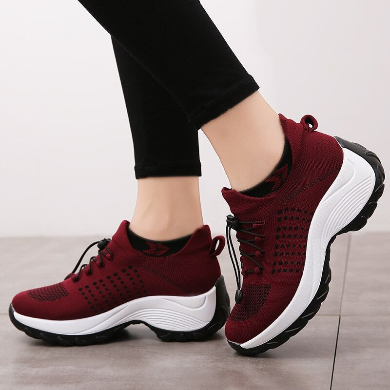 '-Lovely walk- Comfortable Woven Knit Sneakers