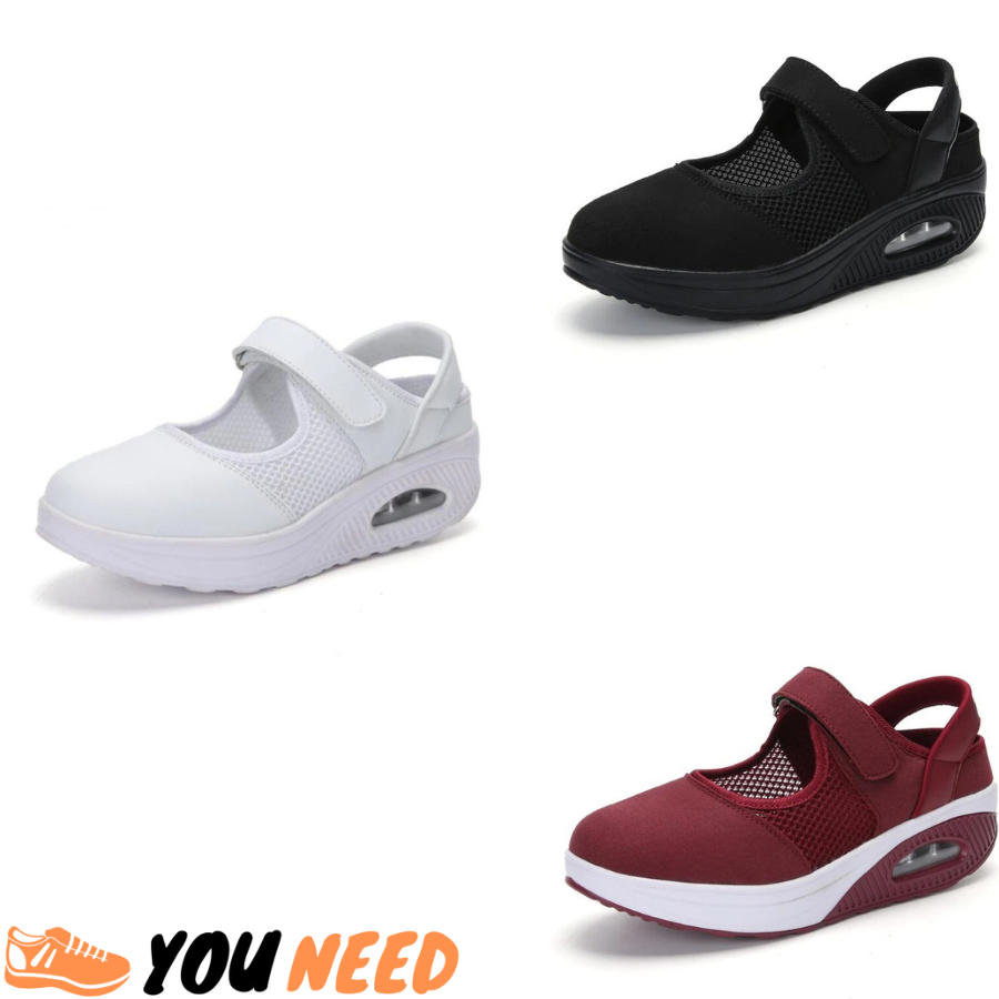 Women's velcro breathable lightweight walking shoe