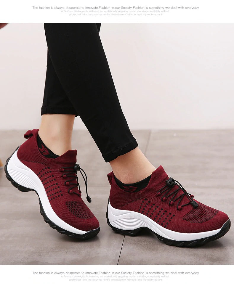 '-Lovely walk- Comfortable Woven Knit Sneakers