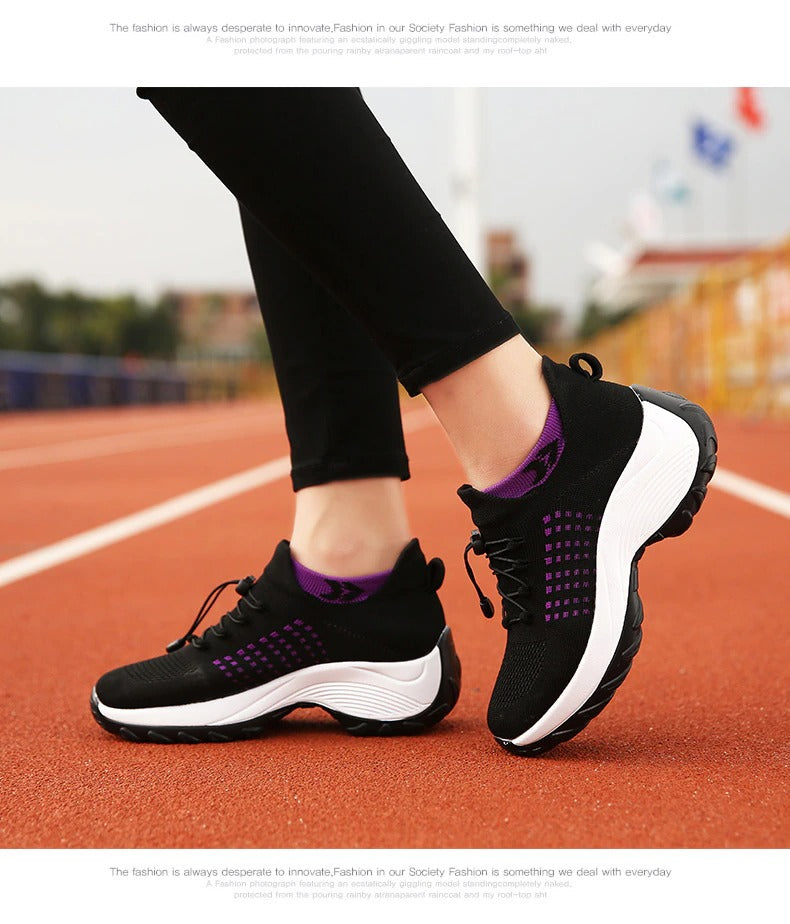 '-Lovely walk- Comfortable Woven Knit Sneakers