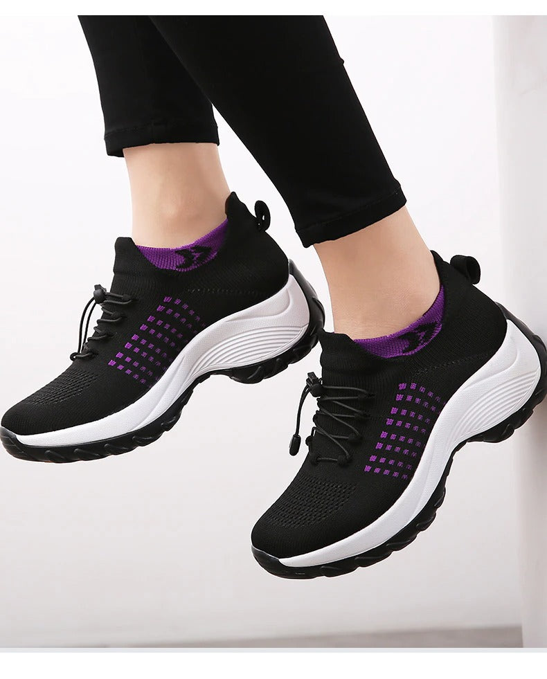 '-Lovely walk- Comfortable Woven Knit Sneakers