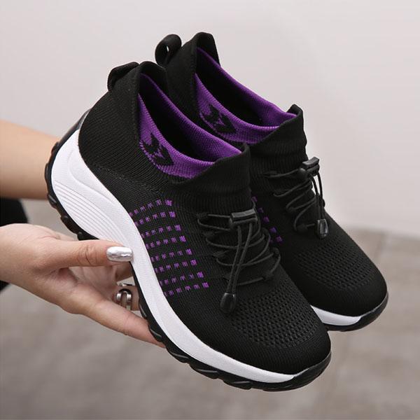 '-Lovely walk- Comfortable Woven Knit Sneakers