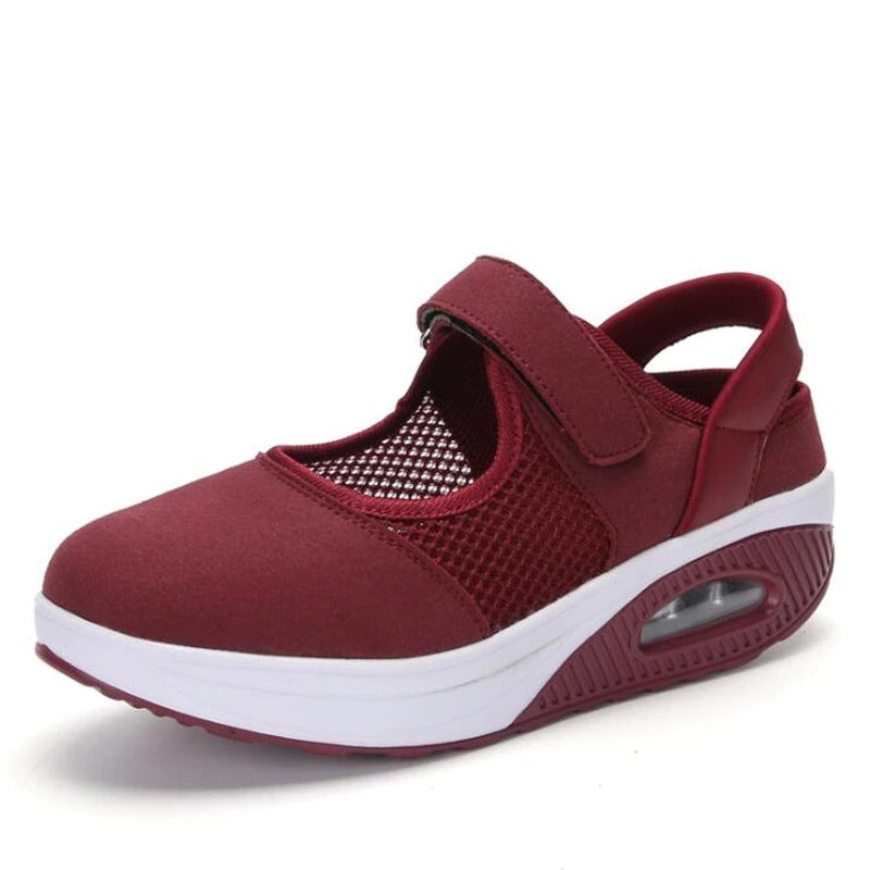 Women's velcro breathable lightweight walking shoe