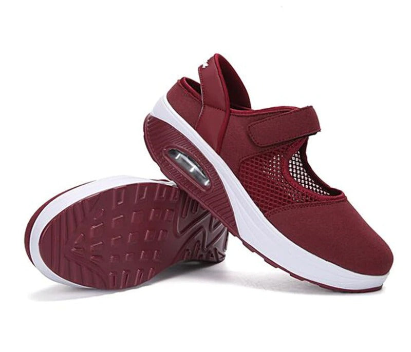 Women's velcro breathable lightweight walking shoe