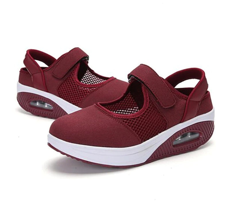 Women's velcro breathable lightweight walking shoe
