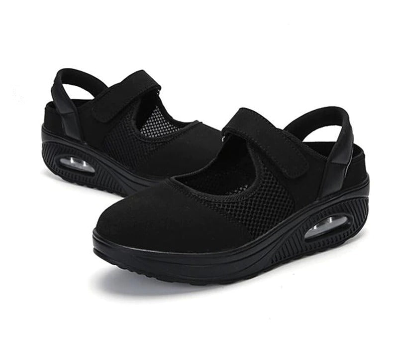 Women's velcro breathable lightweight walking shoe