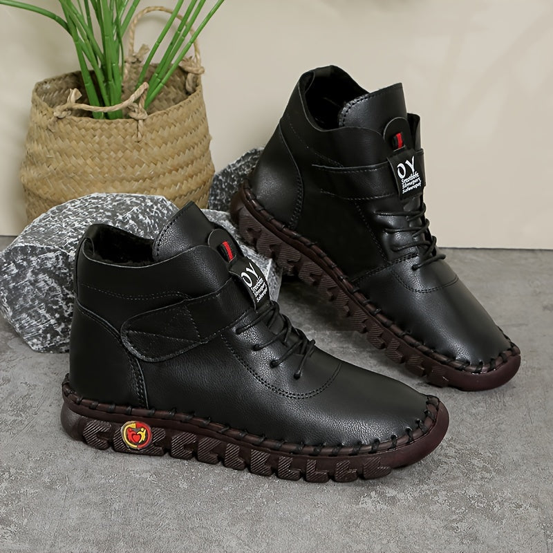 Casual brown leather boots for everyday wear