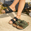 Fashionable slip-on sandal with arch support for summer