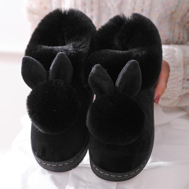 The trending  Fluffy Bunny slippers.