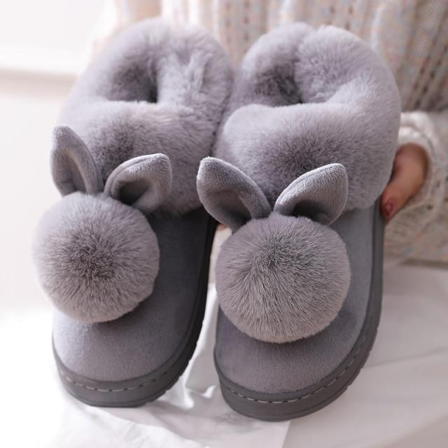 The trending  Fluffy Bunny slippers.